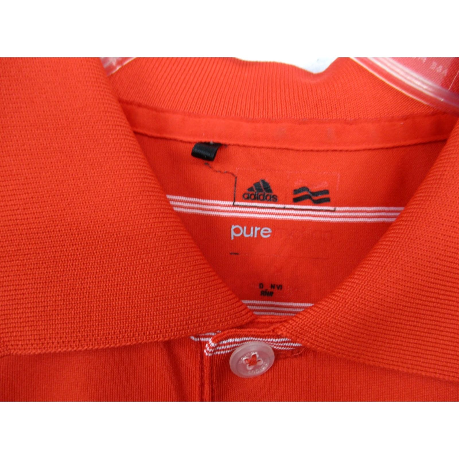 Adidas ADIDAS Polo Golf Shirt L Red White Stripe Pure Motion Cool Max Men's Polo Shirt Size US L / EU 52-54 / 3 - 2 Thumbnail