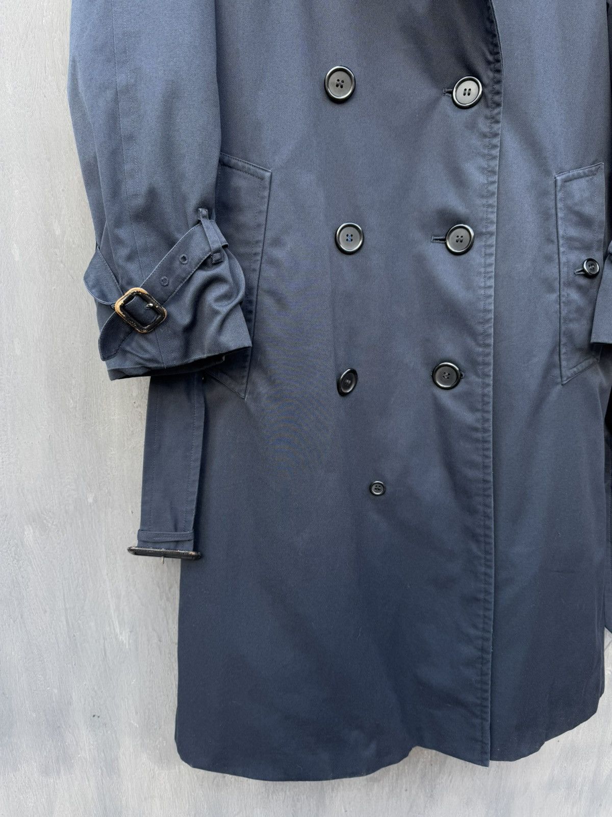 Burberry Burberrys Vintage Double Breasted Cotton Trench Jacket 46 Size L / US 10 / IT 46 - 3 Thumbnail