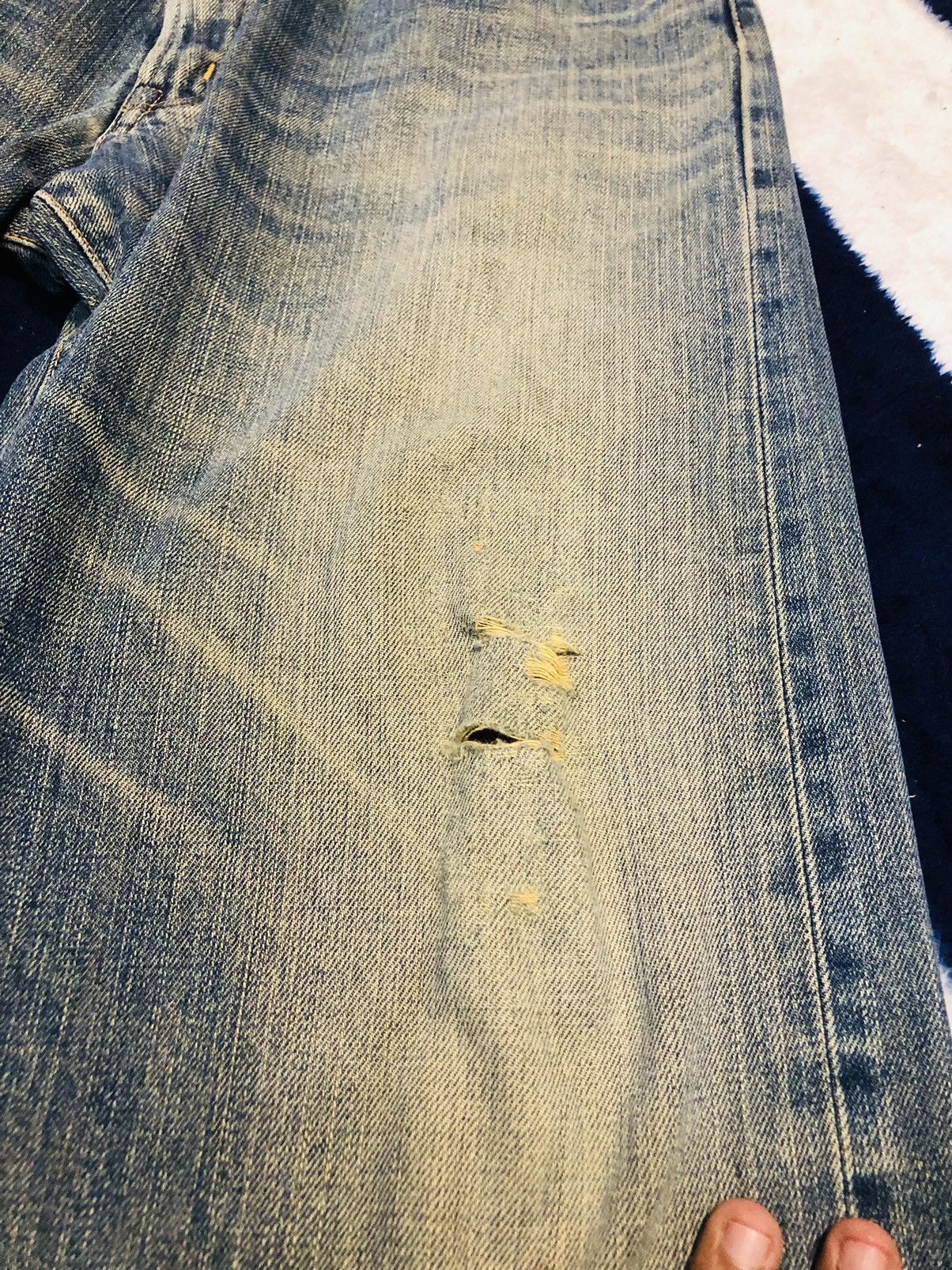 Edwin × Japanese Brand Edwin Distressed Jeans (1) Size US 34 / EU 50 - 5 Thumbnail