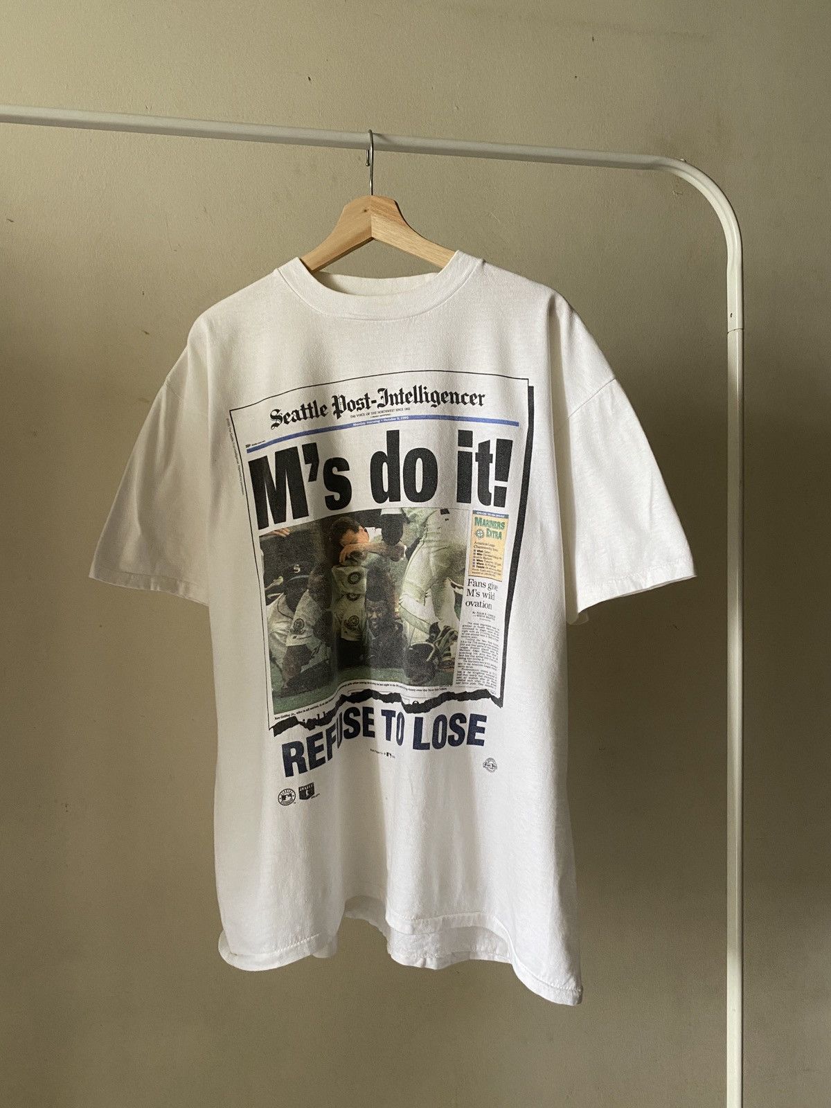 MLB × Salem Sportswear × Vintage Vintage 1995 Seattle Mariner Newspaper Size US XL / EU 56 / 4 - 2 Thumbnail