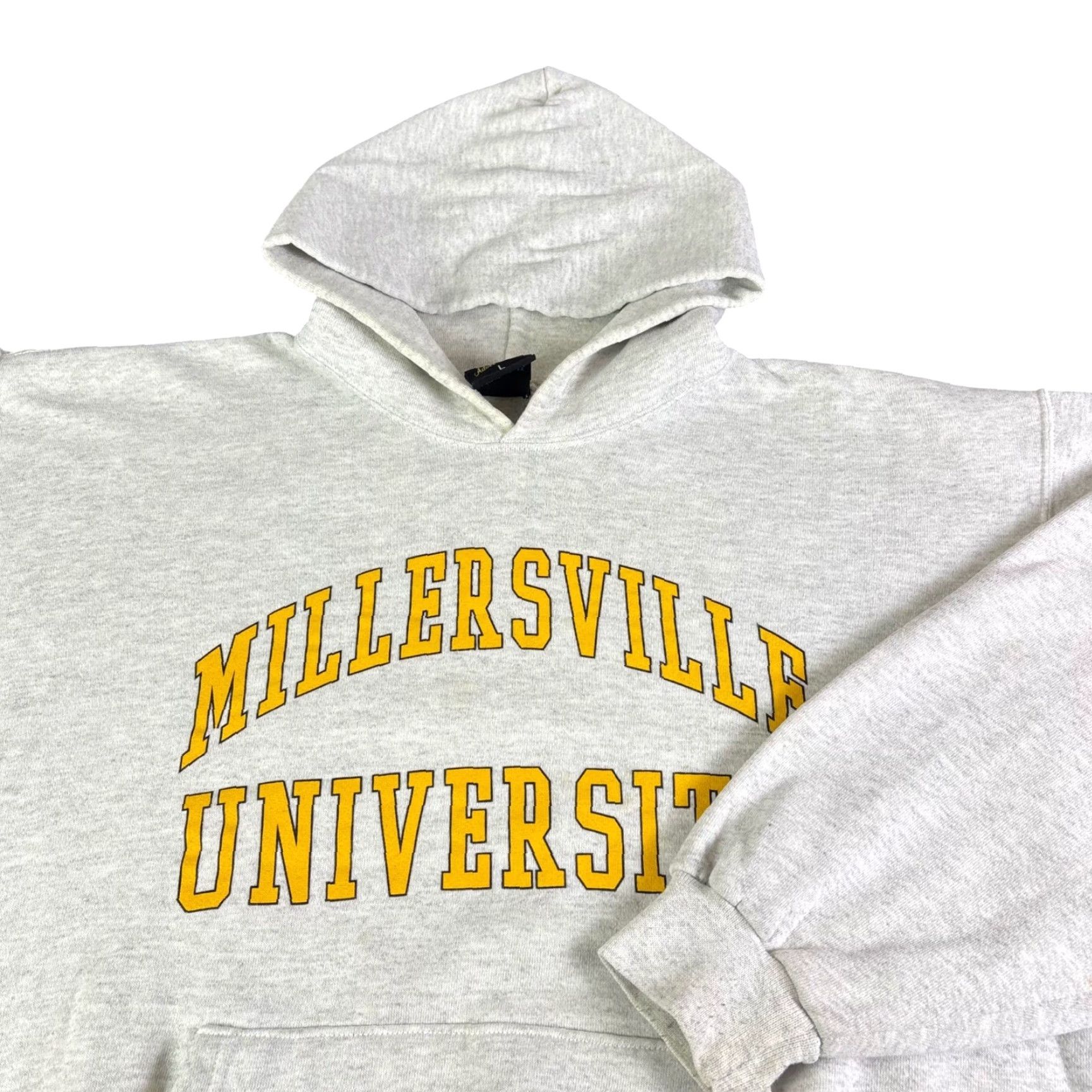 Soffe Soffe Hoodie Mens Large Grey Vintage Fleece Sweatshirt Millersville University Graphic Print Pullover Collared Pockets Logo Size US L / EU 52-54 / 3 - 2 Thumbnail