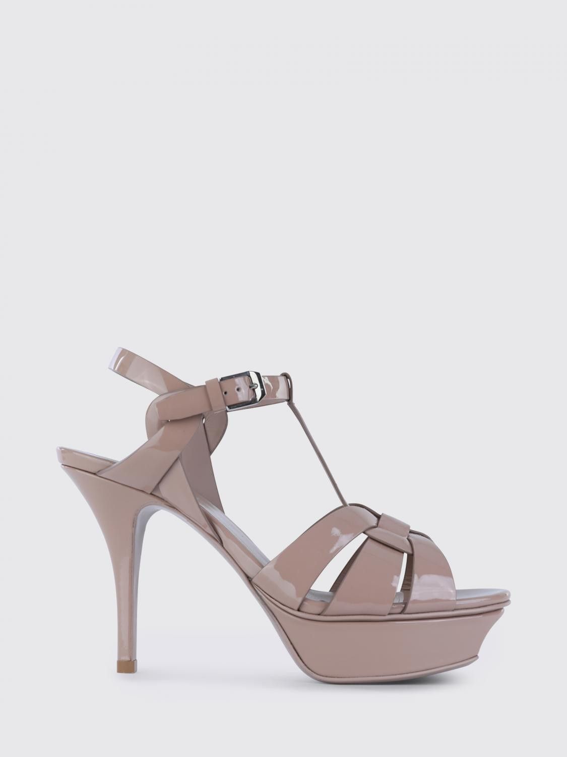 Saint Laurent Paris Saint Laurent Heeled Sandal Woman Nude Size US 7 / IT 37 - 1 Thumbnail