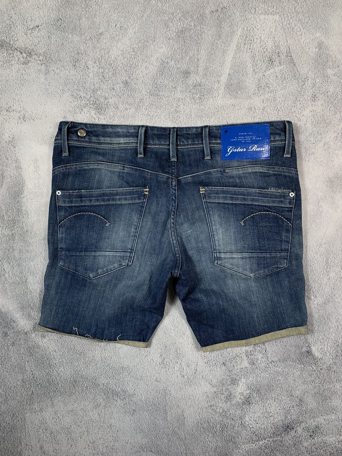 G-Star × Vintage Vintage Y2K G Star denim faded shorts streetwear casual Size US 31 - 5 Thumbnail