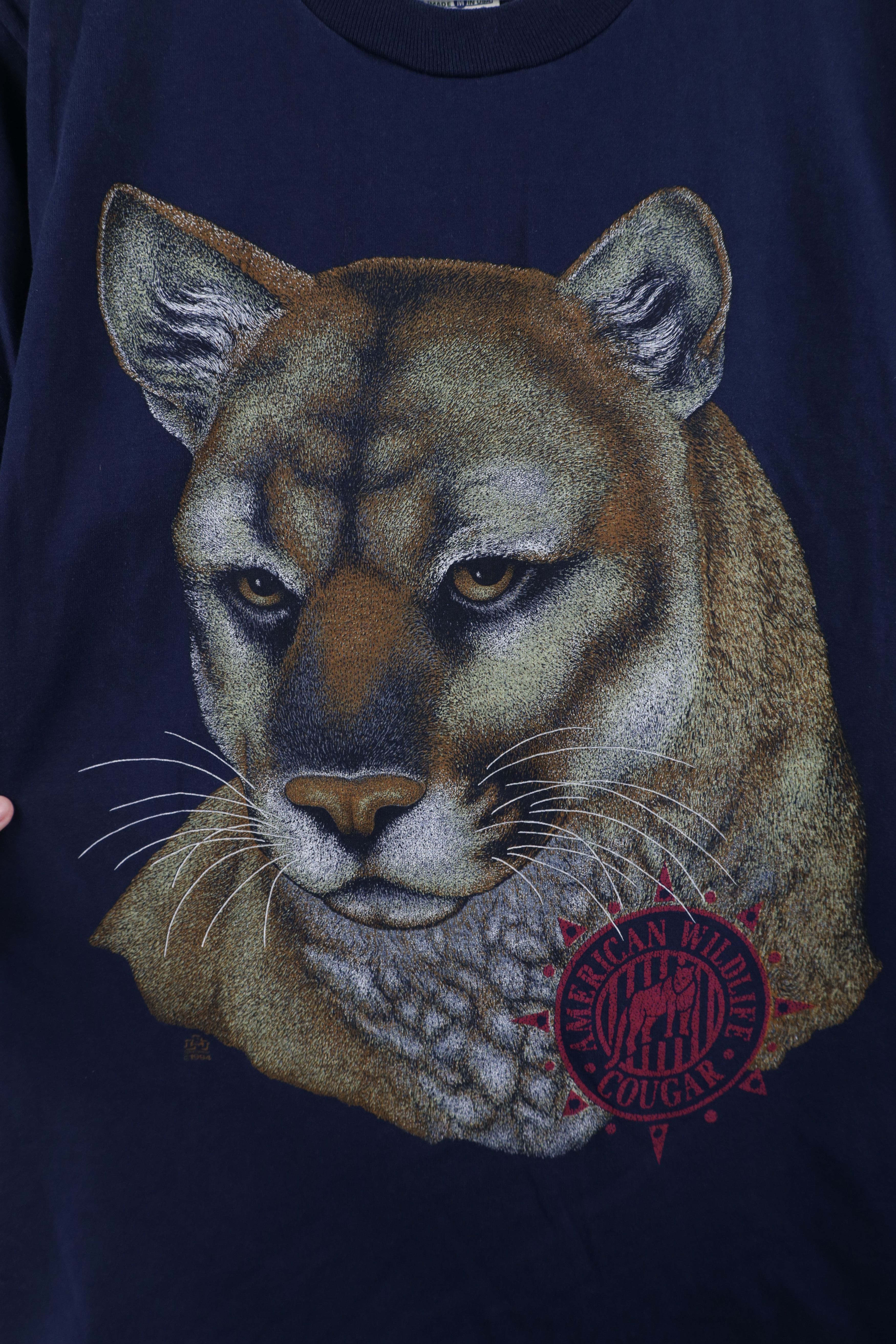 Vintage Vintage 90s Streetwear Wildlife Cougar Cat T-Shirt USA Size M / US 6-8 / IT 42-44 - 4 Thumbnail