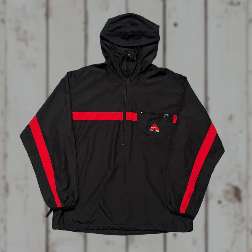 Nike VINTAGE Nike ACG Jacket unisex Adults M Windbreaker 90s Black Zip Pullover Anorak Outdoor Hiking Camp Sports Leisure Gorp Mens Womens Size US M / EU 48-50 / 2 - 1 Thumbnail