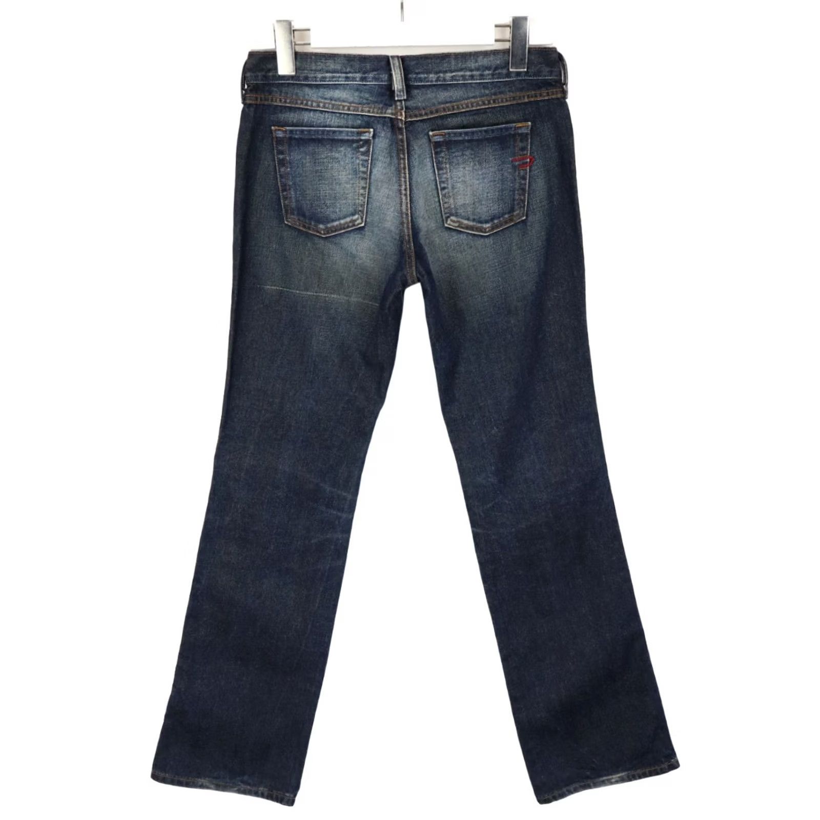 Diesel DIESEL Zink Jeans Women's W29/L34 Straight Whiskers Faded Blue Denim Jeans Size 29" - 2 Thumbnail