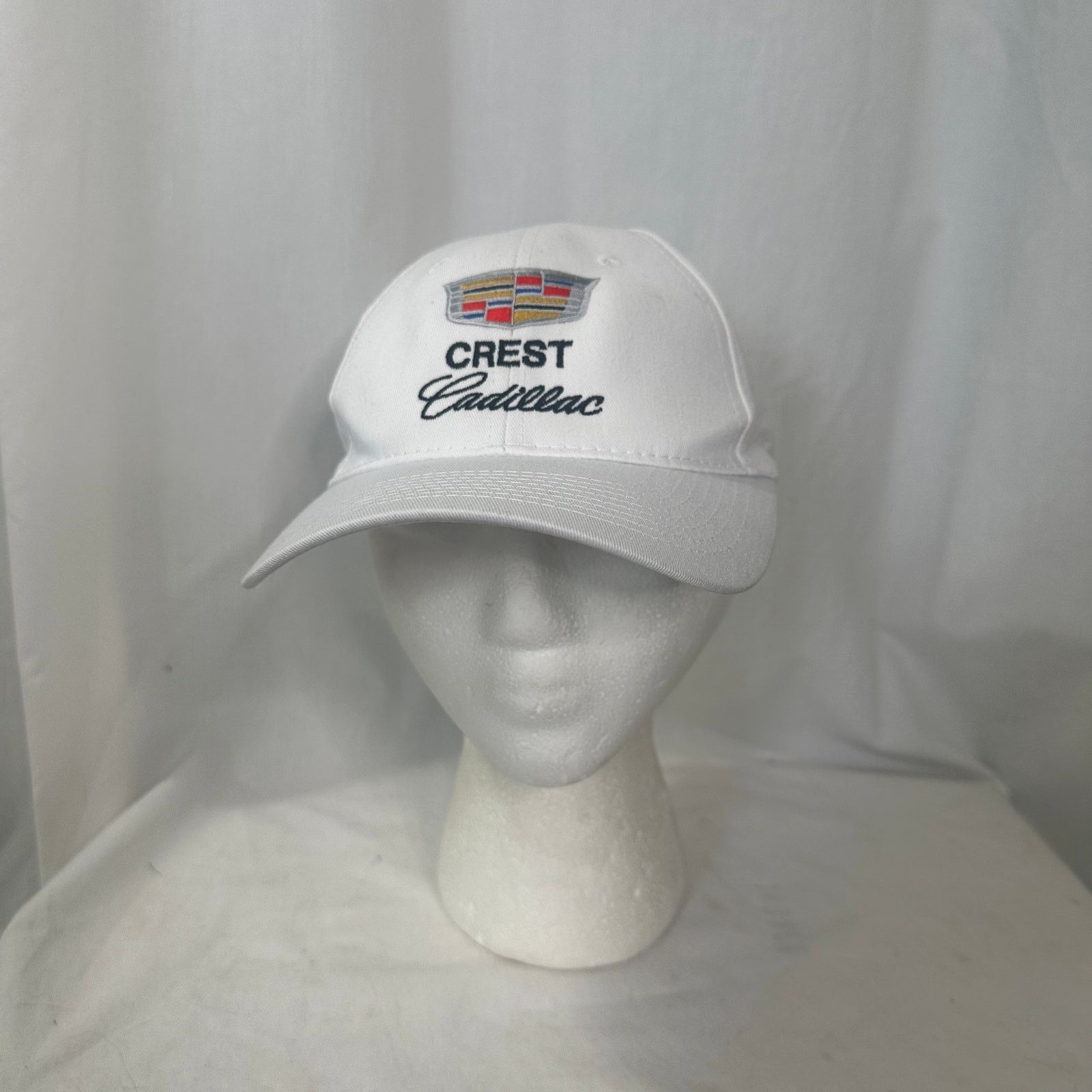 Vintage Vintage White Crest Cadillac White Ball Baseball Cap Hat Size ONE SIZE - 3 Thumbnail