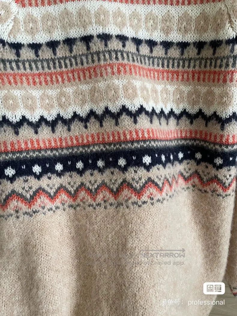 Brunello Cucinelli Brunello Cucinelli Fair Isle Alpaca Sweater. Size US M / EU 48-50 / 2 - 7 Thumbnail