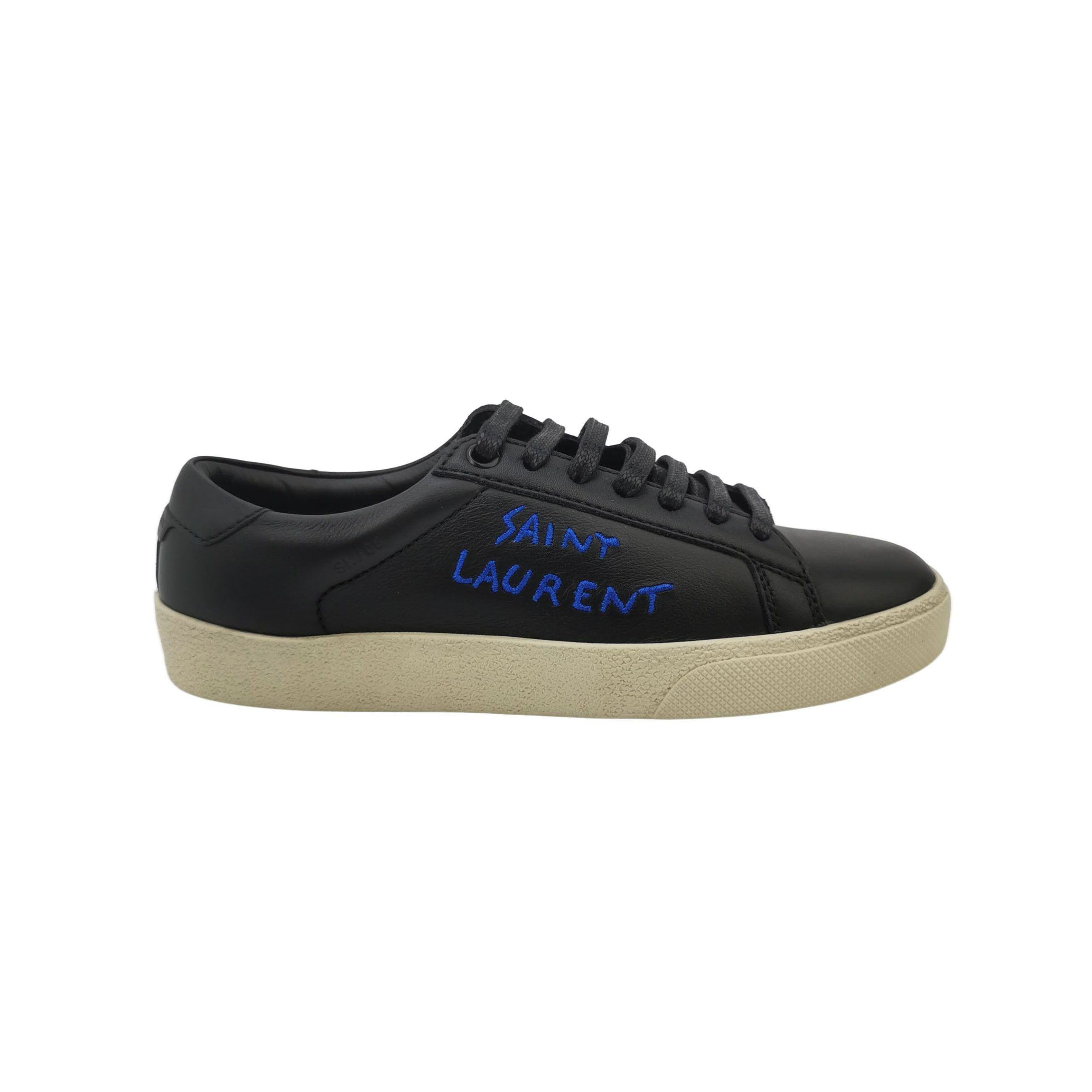 Saint Laurent Paris Saint Laurent Blue Logo Low-Top Sneakers Size 35.5 Size US 5.5 / IT 35.5 - 1 Thumbnail