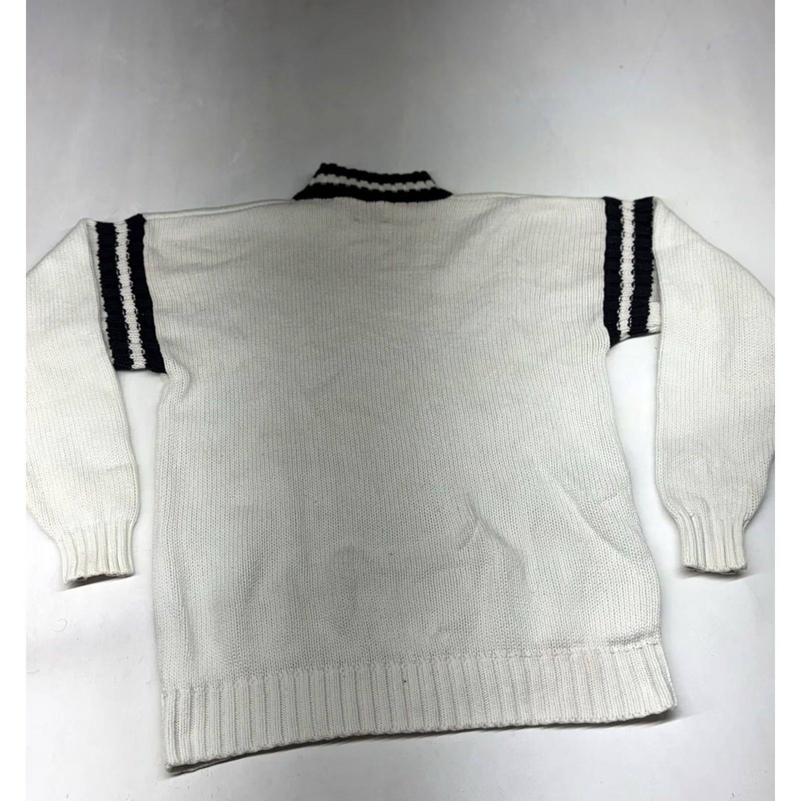 Gap VINTAGE Gap Boxy Chunky Ribbed Knit Fisherman Crewneck Sweater White Size S Mens Size US S / EU 44-46 / 1 - 7 Thumbnail