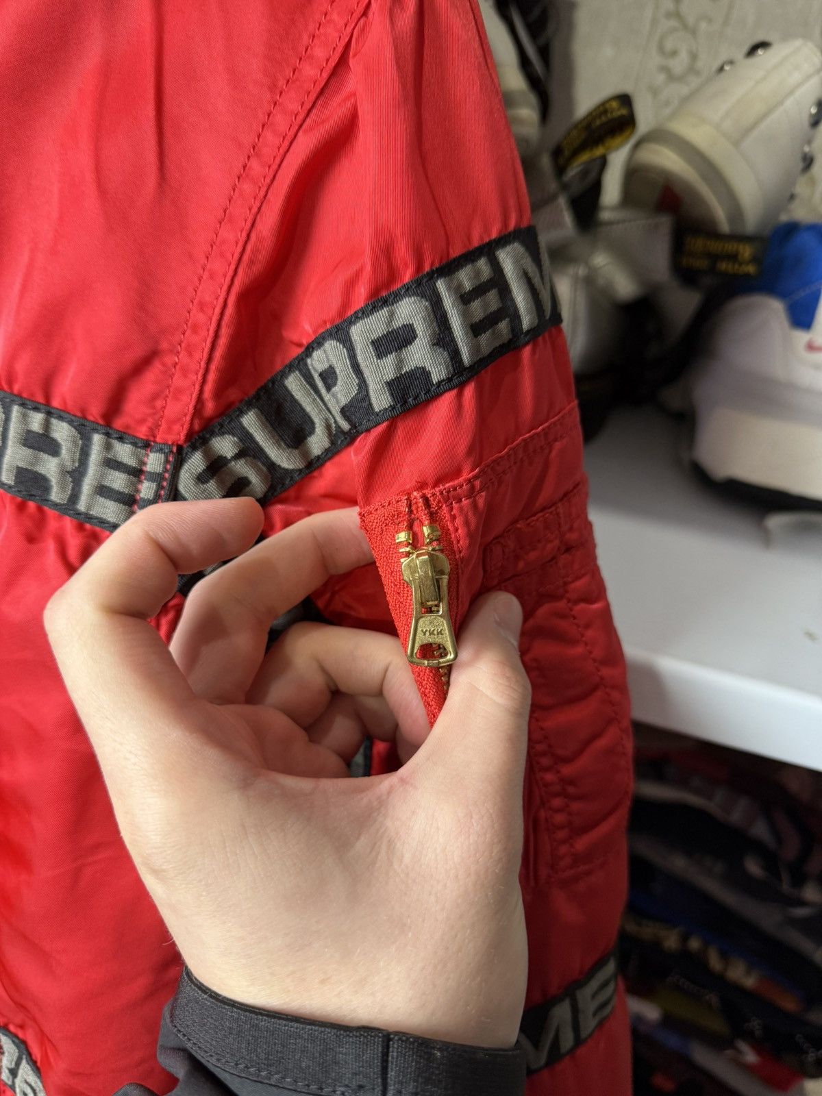 Supreme 2018 Supreme Logo Tape N-3B Parka Jacket Size US M / EU 48-50 / 2 - 10 Thumbnail