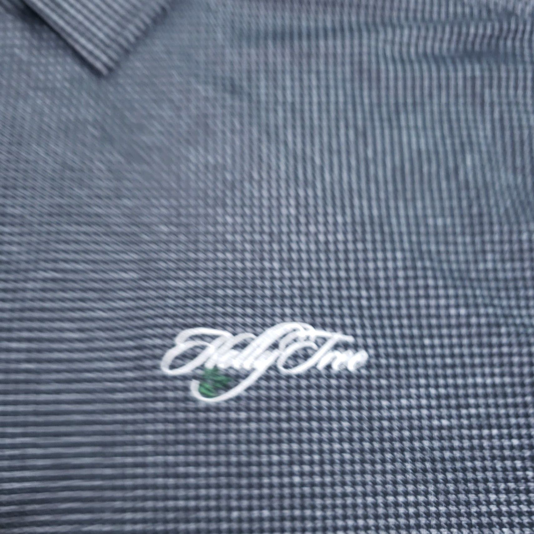 Footjoy FootJoy Polo Shirt Mens Medium Black Gray Houndstooth Short Sleeve Stretch Golf Size US M / EU 48-50 / 2 - 6 Thumbnail