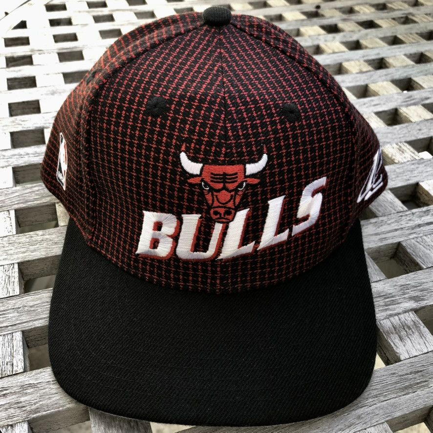 Logo Athletic Chicago Bulls 90s Vintage VTG Logo Athletic NBA Plaid Hat Size ONE SIZE - 1 Thumbnail