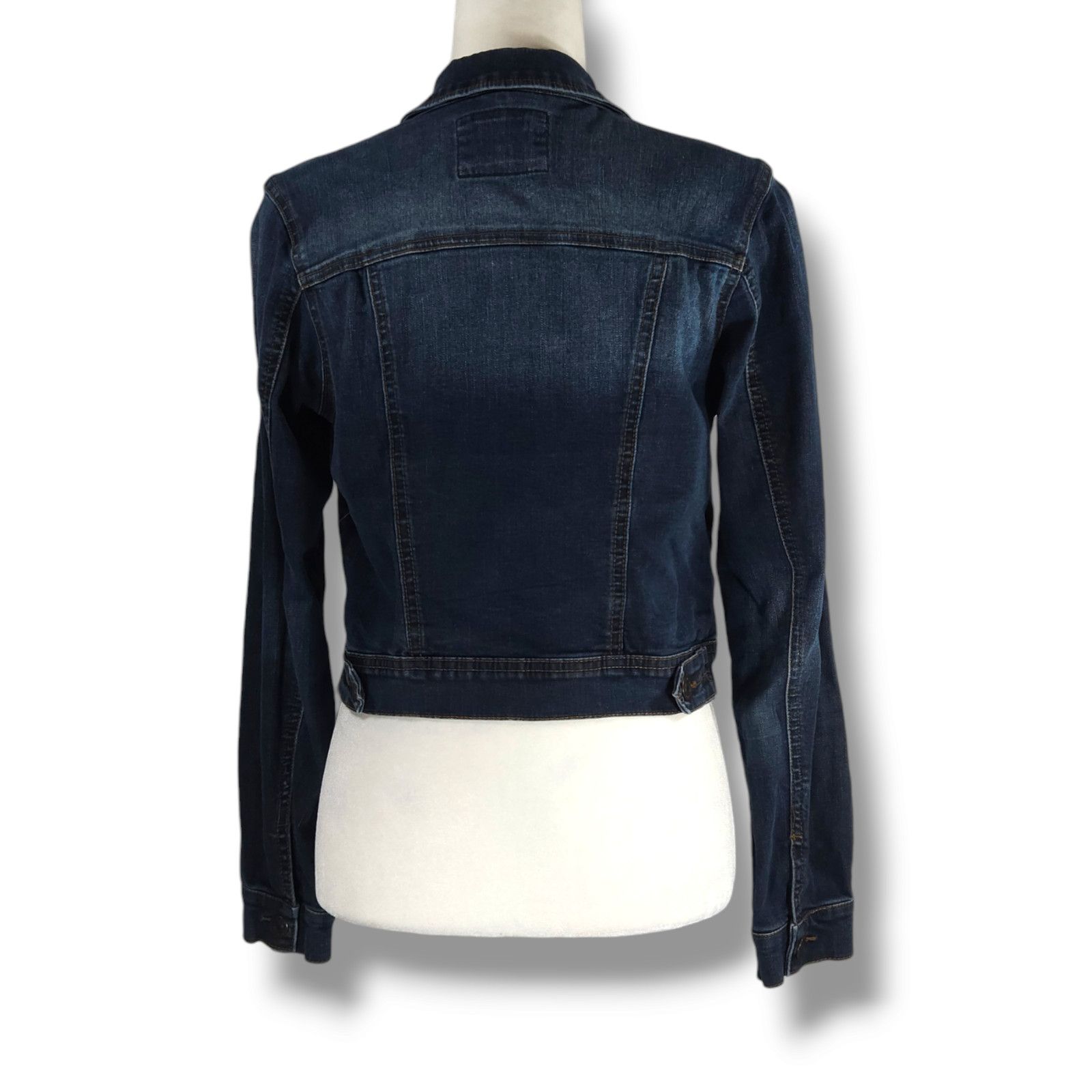 Other EUC Wax Jean Classic Denim Crop Jean Jacket Sz. S Dark Denim Size S / US 4 / IT 40 - 3 Thumbnail