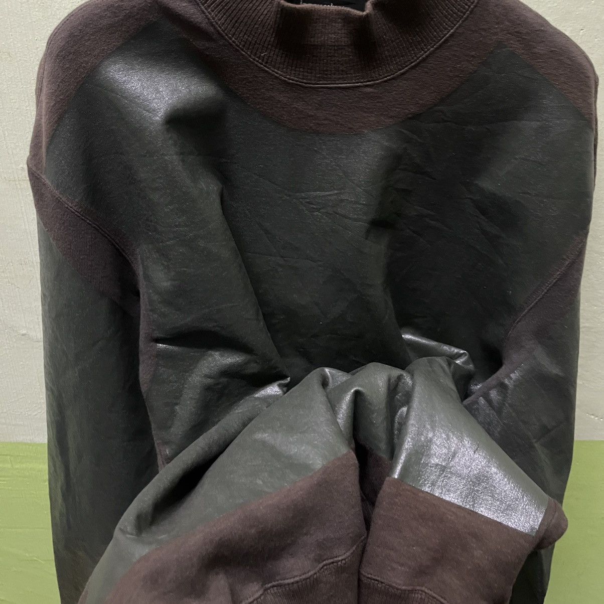 Issey Miyake Archival Vintage 80s Issey Miyake Leather-Look Pullover Size US S / EU 44-46 / 1 - 7 Thumbnail