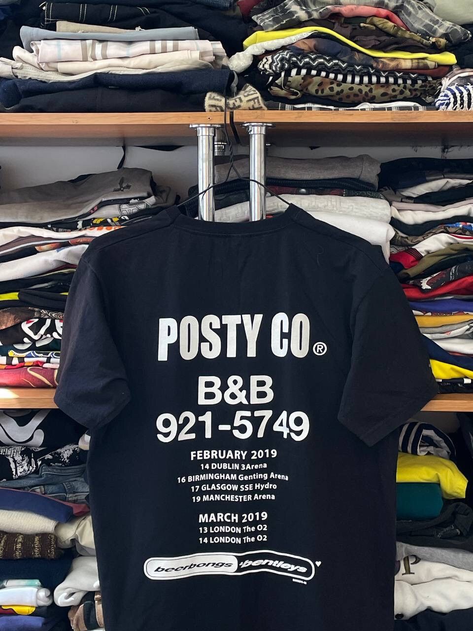 Hypebeast × Rap Tees Post Malone Posty Co Tour Rap Overlogo T Shirt Size US M / EU 48-50 / 2 - 9 Thumbnail