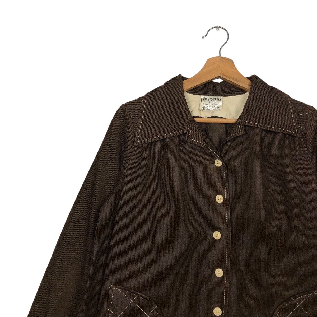 Designer × Japanese Brand × Vintage 📌Vintage Quilted Button Jacket Pia & Paula Made in Finland Size US M / EU 48-50 / 2 - 8 Thumbnail