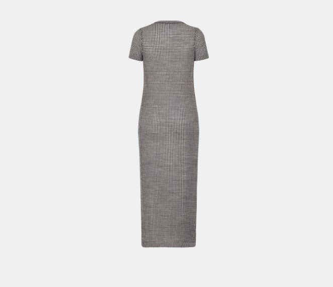 Dior o1w1db11124 Regular-Fit Mid-Length Dress in Black & White Size L / US 10 / IT 46 - 2 Thumbnail