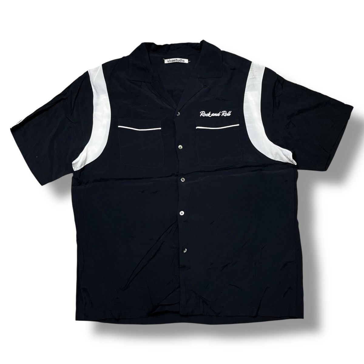 Vivastudio Rare Vivastudio loop collar bowling shirt Rock And Roll Size US L / EU 52-54 / 3 - 1 Thumbnail