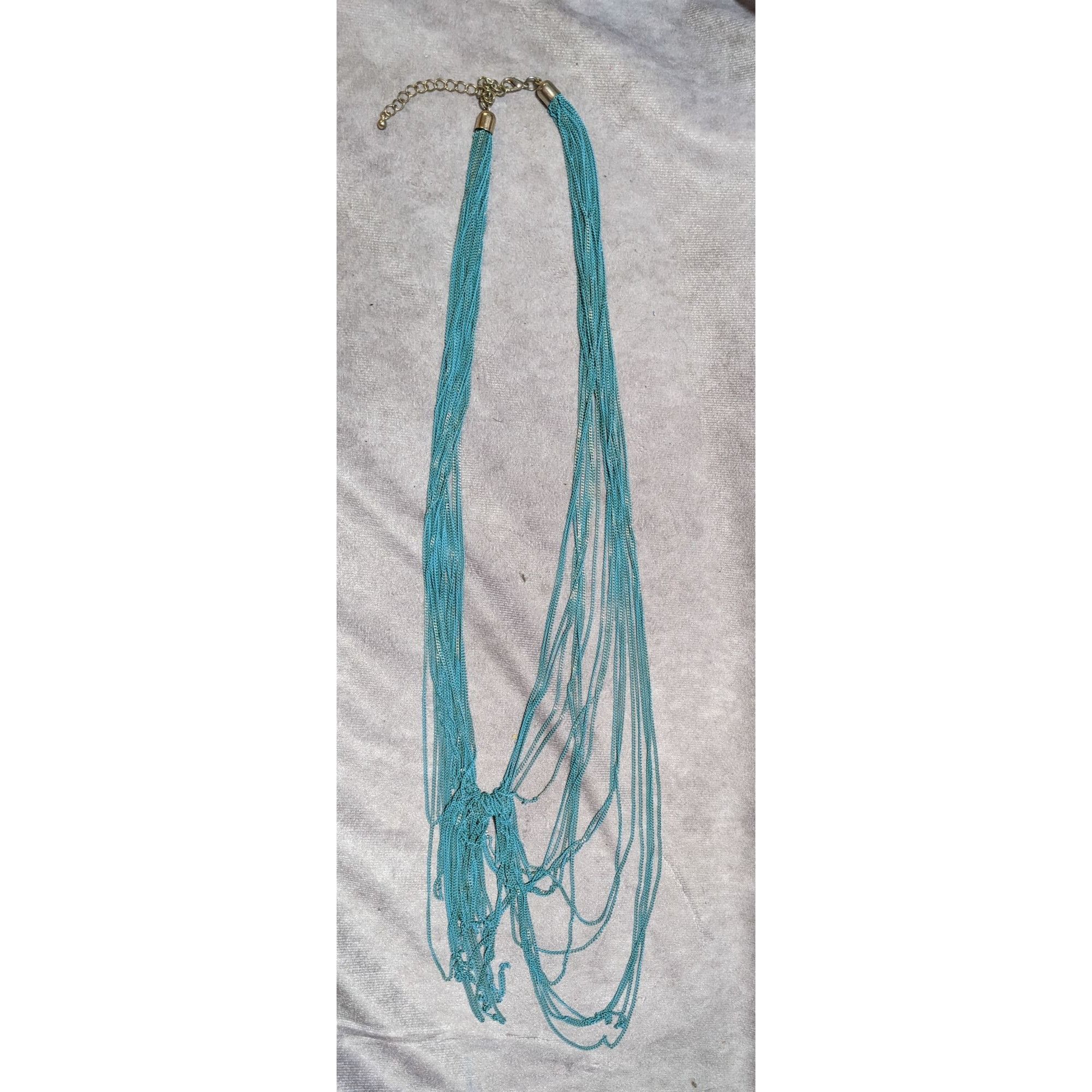 Other Abstract Blue Multilayer Chain Necklace Size ONE SIZE - 9 Thumbnail