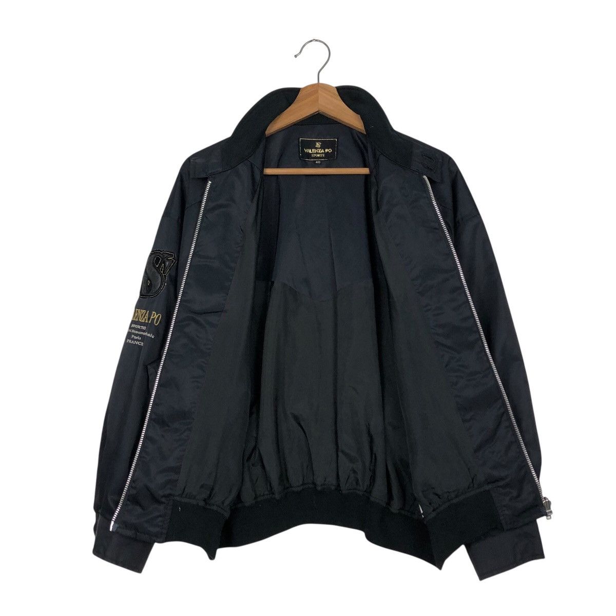 Japanese Brand Vintage Satin Bomber Jacket Valenzia Po Sports Issey Miyake Size US M / EU 48-50 / 2 - 16 Thumbnail