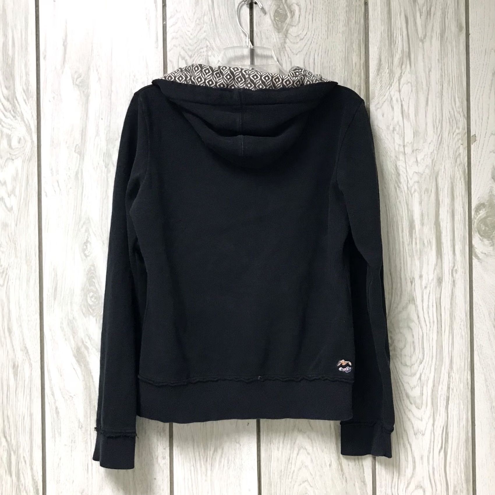 Billabong VTG Billabong Women Black Patchwork Y2K Distressed Zip Hoodie Sweatshirt XL Size XL / US 12-14 / IT 48-50 - 2 Thumbnail