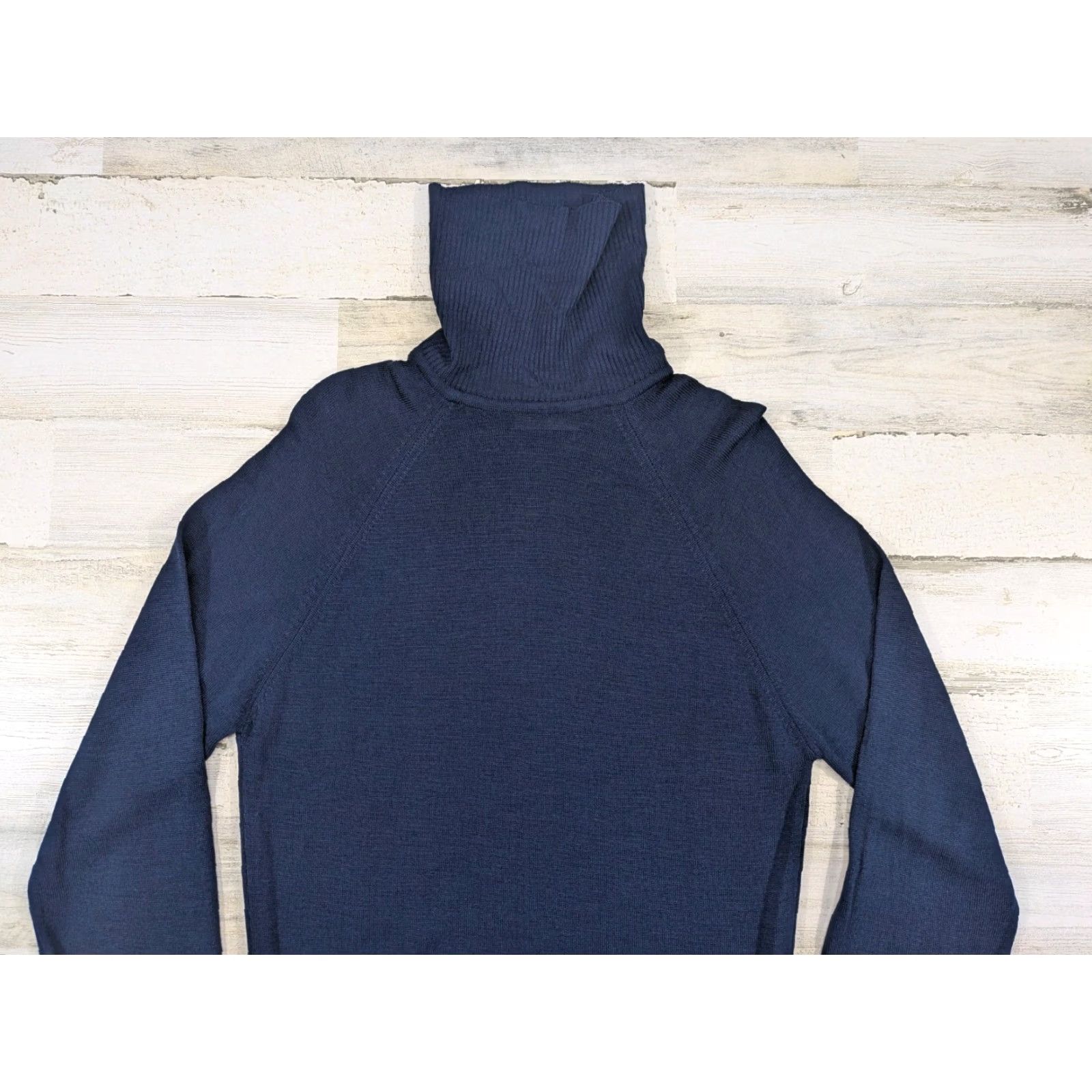 Pendleton VINTAGE Pendleton Sweater Womens Medium Blue Turtle Neck Raglan USA Made Size M / US 6-8 / IT 42-44 - 3 Thumbnail