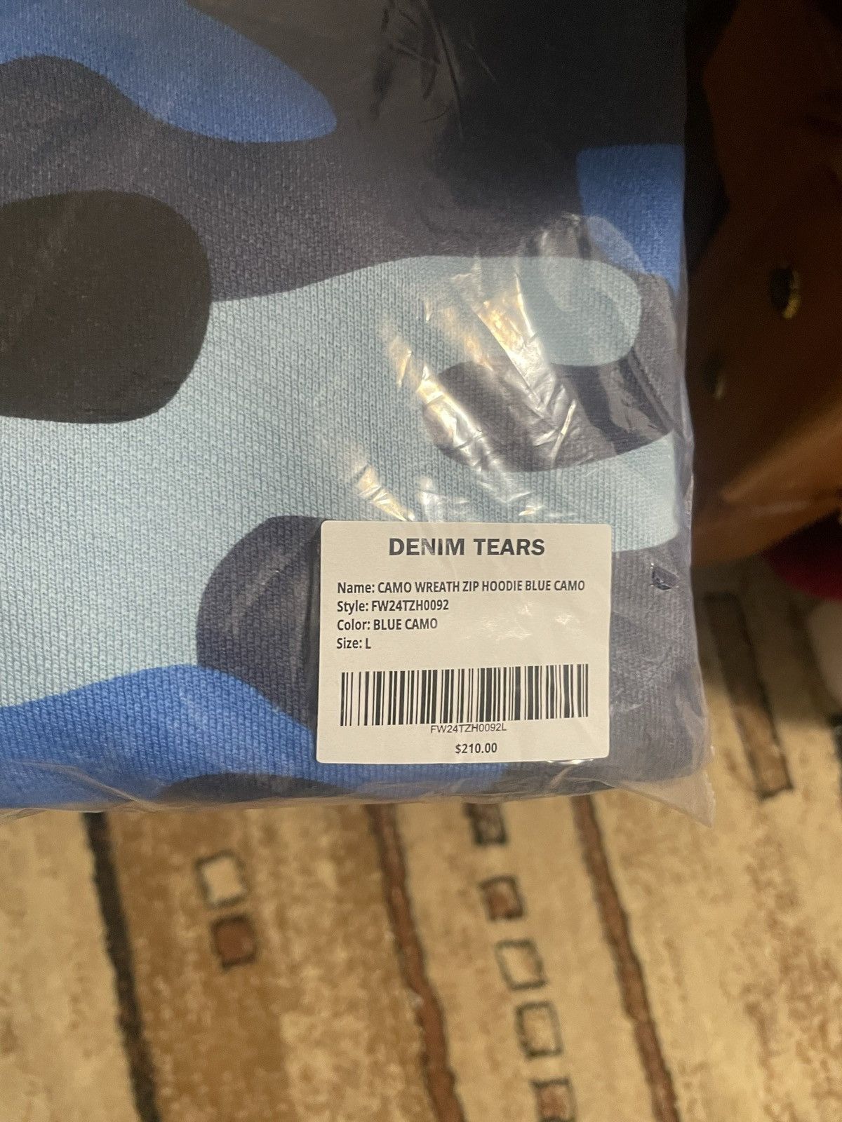 DENIM TEARS Denim Tears Camo Navy Blue Hoodie Size US L / EU 52-54 / 3 - 3 Thumbnail