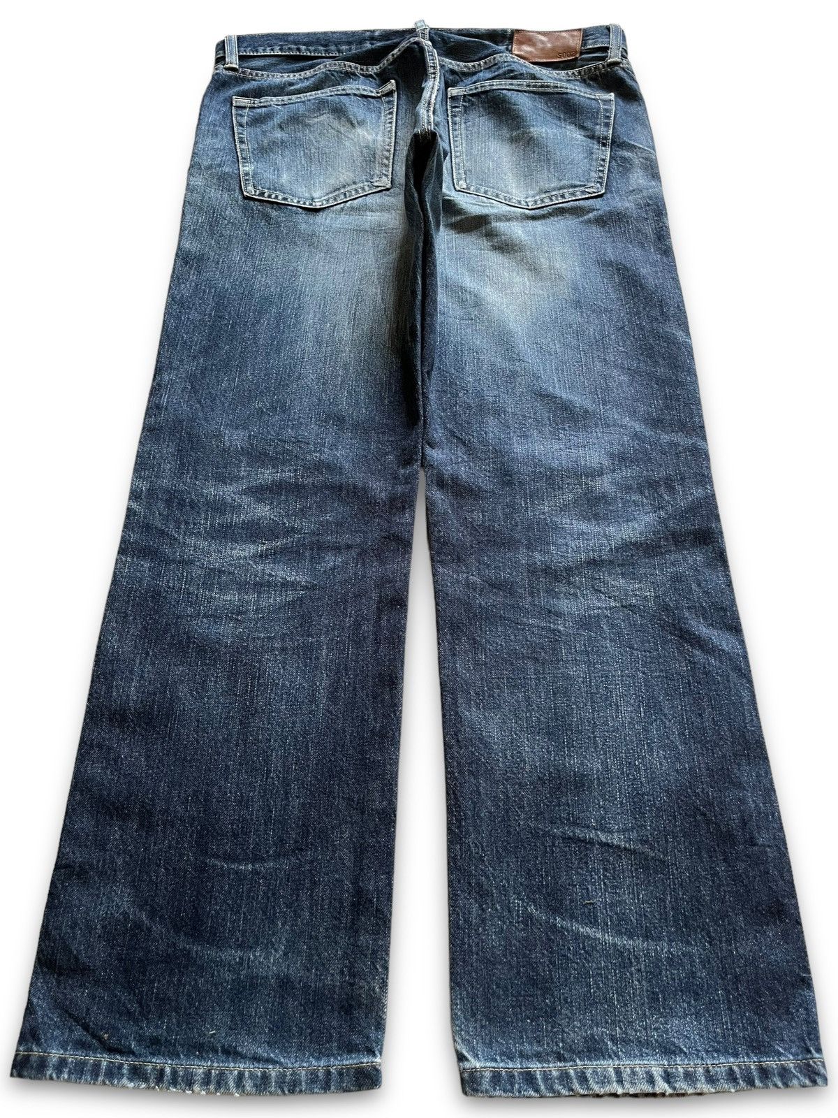 Japanese Brand × Uniqlo Vintage S002 Uniqlo Blue Wash Distressed Baggy Jeans Size US 36 / EU 52 - 2 Thumbnail