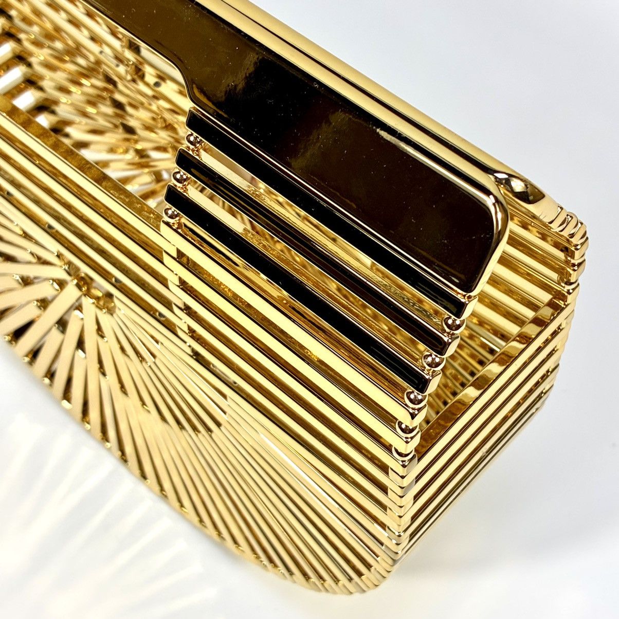 Cult Gaia Cult Gaia Mini Ark Top Handle Handbag Shiny Brass Gold NEW Size ONE SIZE - 19 Thumbnail