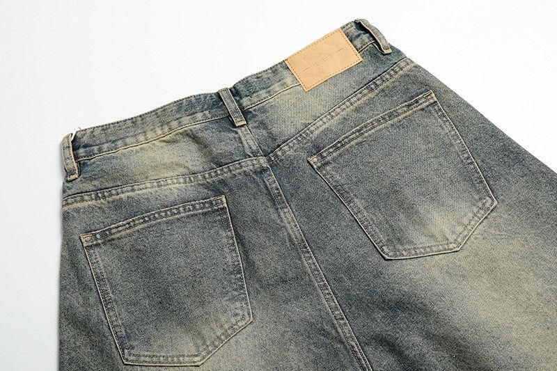 Vintage Retro men's distressed loose washed straight leg jeans Size US 32 / EU 48 - 4 Thumbnail