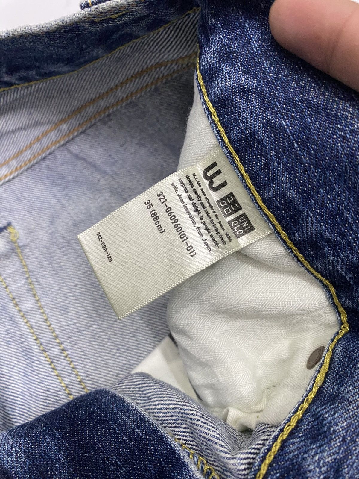 Uniqlo 🔥UNIQLO JAPAN BAGGY SELVEDGE REDLINE DISTRESSED DENIM JEANS Size US 34 / EU 50 - 10 Thumbnail