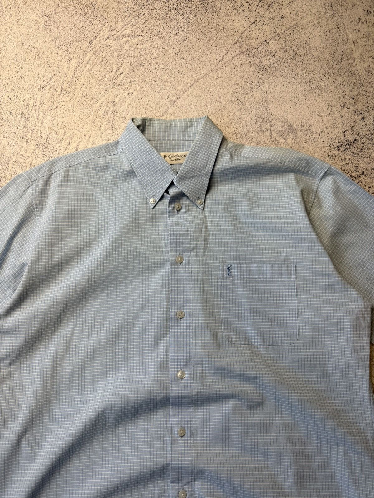 Vintage Mens Vintage Yves Saint Laurent Shirts Button up Luxury YSL Size US L / EU 52-54 / 3 - 8 Thumbnail