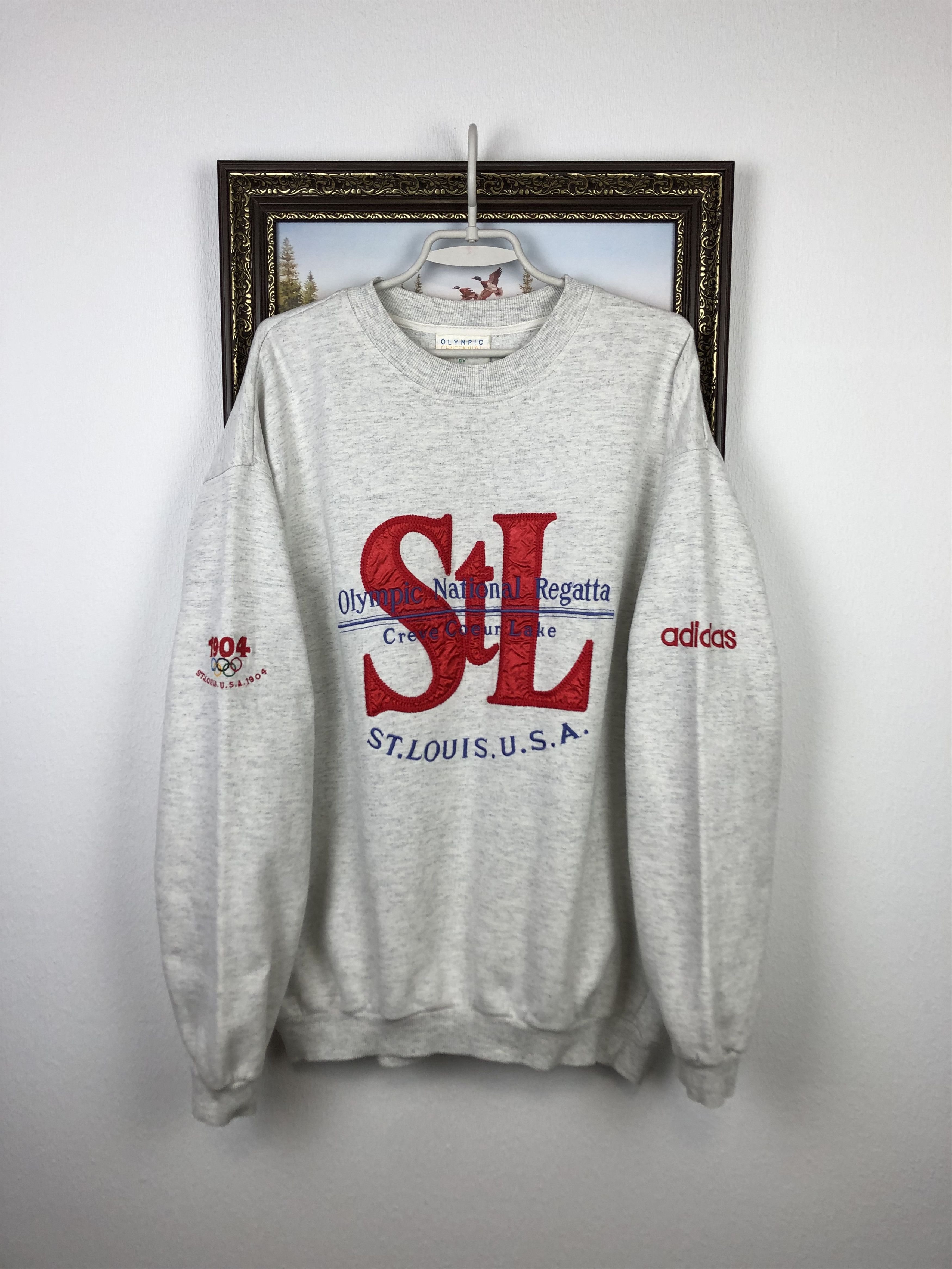 Adidas Vintage Adidas Saint Louis Olympic Sweatshirt Crewneck Size US L / EU 52-54 / 3 - 1 Thumbnail