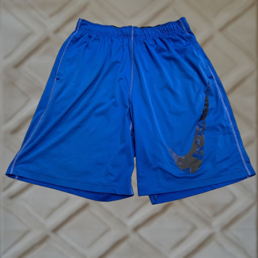 Nike Nike Dri-Fit Athletic Shorts Mens Large Royal Blue Elastic Waist Active Running Casual Sports Athleisure Size US 33 - 1 Thumbnail