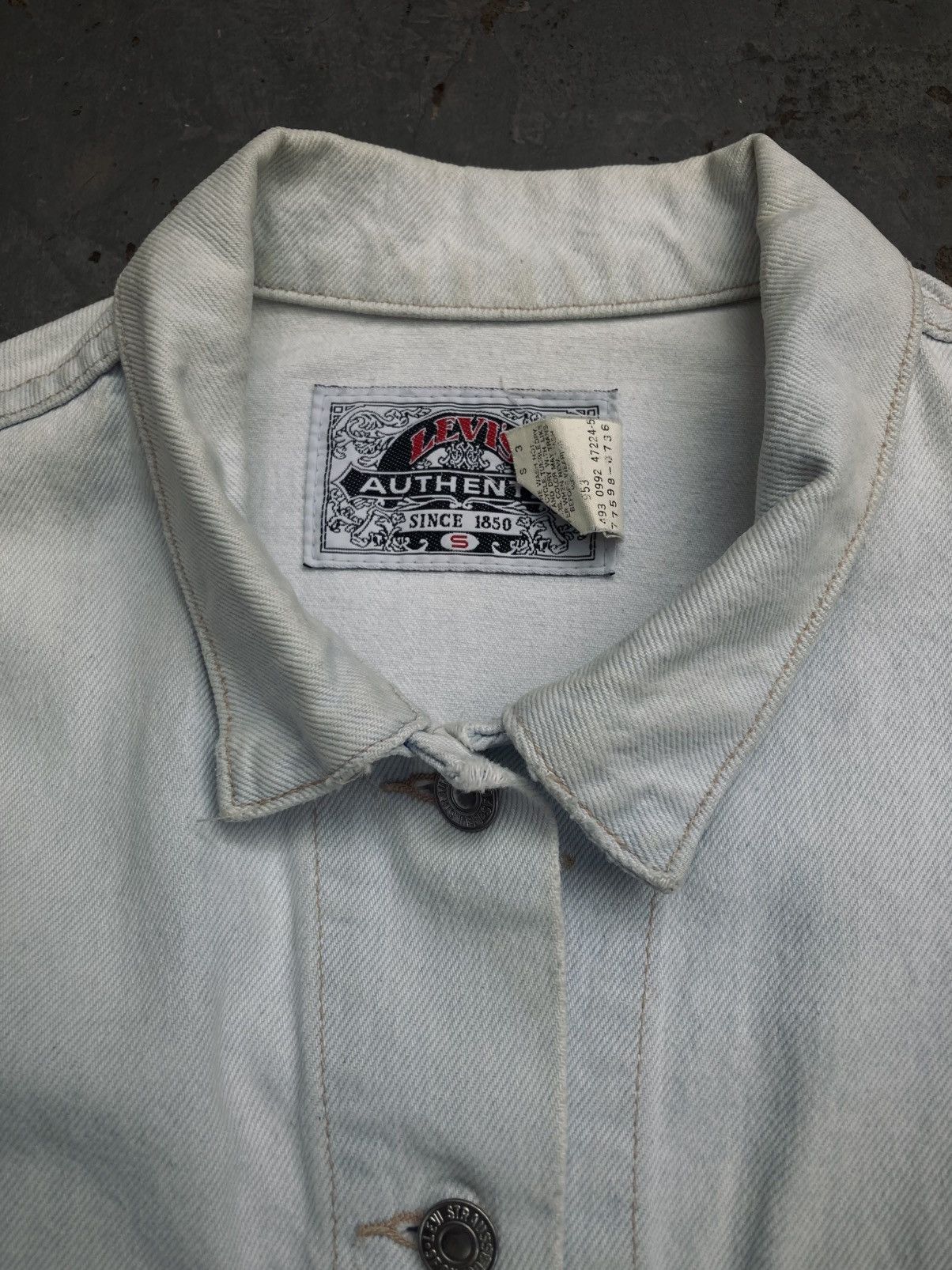 Levi's Vintage Clothing Vintage 93’ Levis Denim Trucker Jacket Size M / US 6-8 / IT 42-44 - 7 Thumbnail