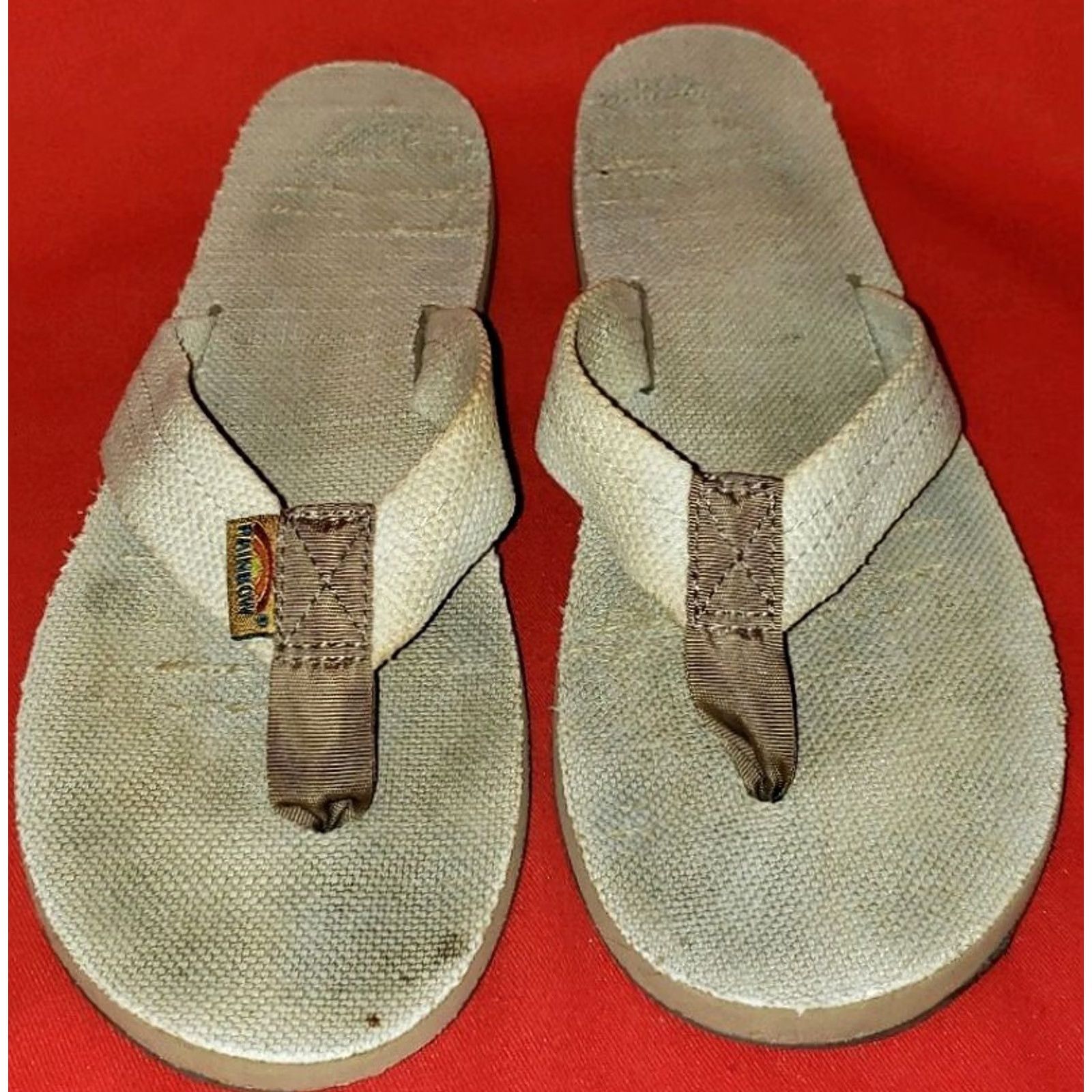 Rainbow Rainbow Sandals Sandal Woman US 9.5 Kahki Canvas Slip On Arch Single Layer Colorful M Women Size US 10 / IT 40 - 4 Thumbnail