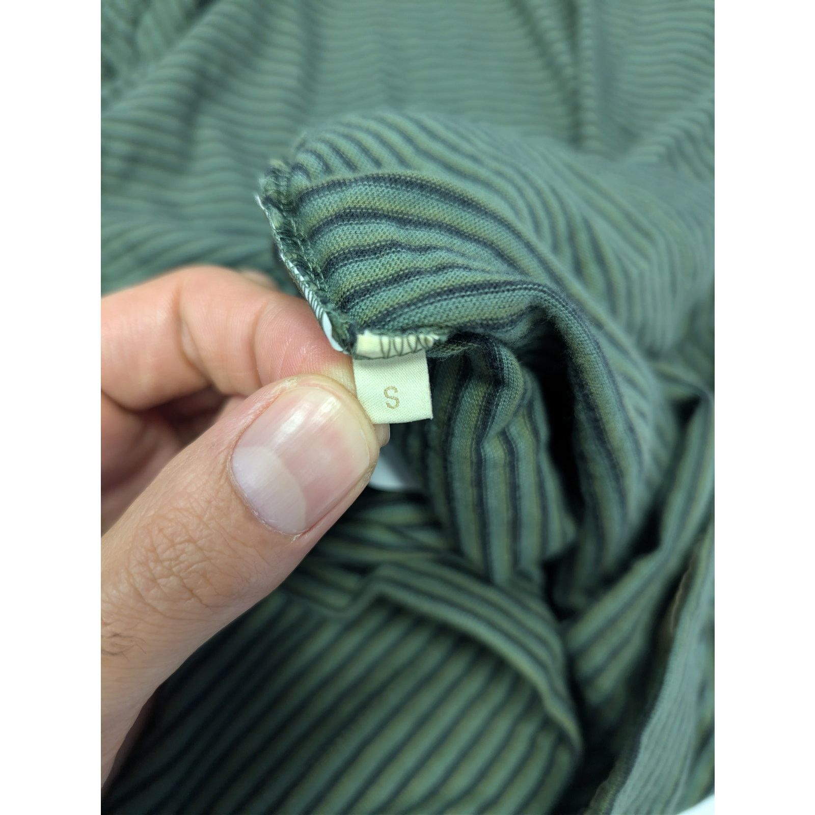 Massimo Alba o1rshd1 CC20 Striped Cotton T-Shirt with Chest Pocket Olive Size US S / EU 44-46 / 1 - 17 Thumbnail
