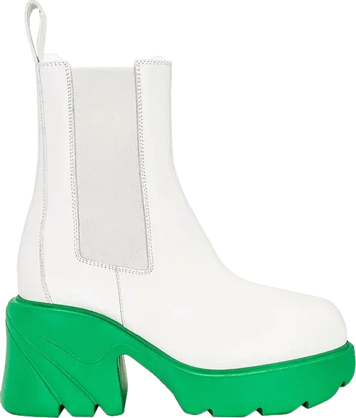 Bottega Veneta o1n1vont1125 Flash Ankle Chelsea Boots in White/Green Size US 8 / IT 38 - 1 Preview