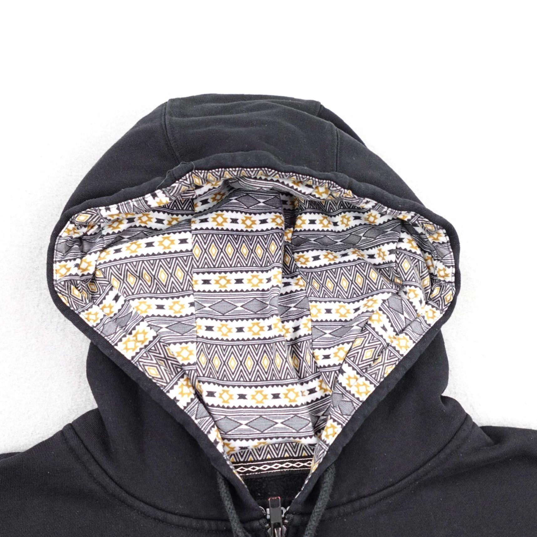 Vintage Hooey Hoodie Mens 2XL Black Full Zip Sweatshirt Aztec Lined Hood Western Rodeo Size US XXL / EU 58 / 5 - 2 Thumbnail