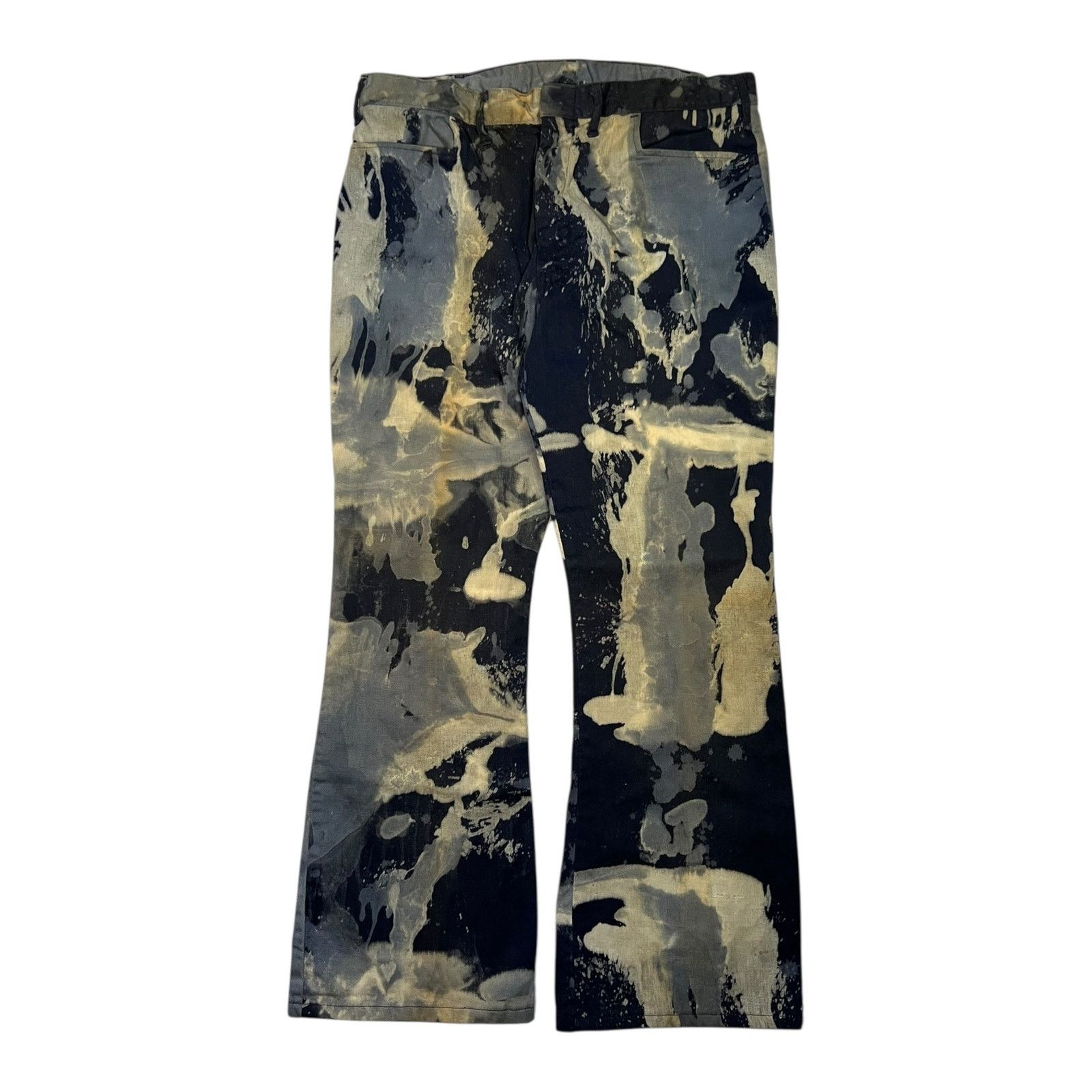 Vintage Vintage 1970s acid wash tie dye faded hippie flare pants Size US 33 - 1 Thumbnail