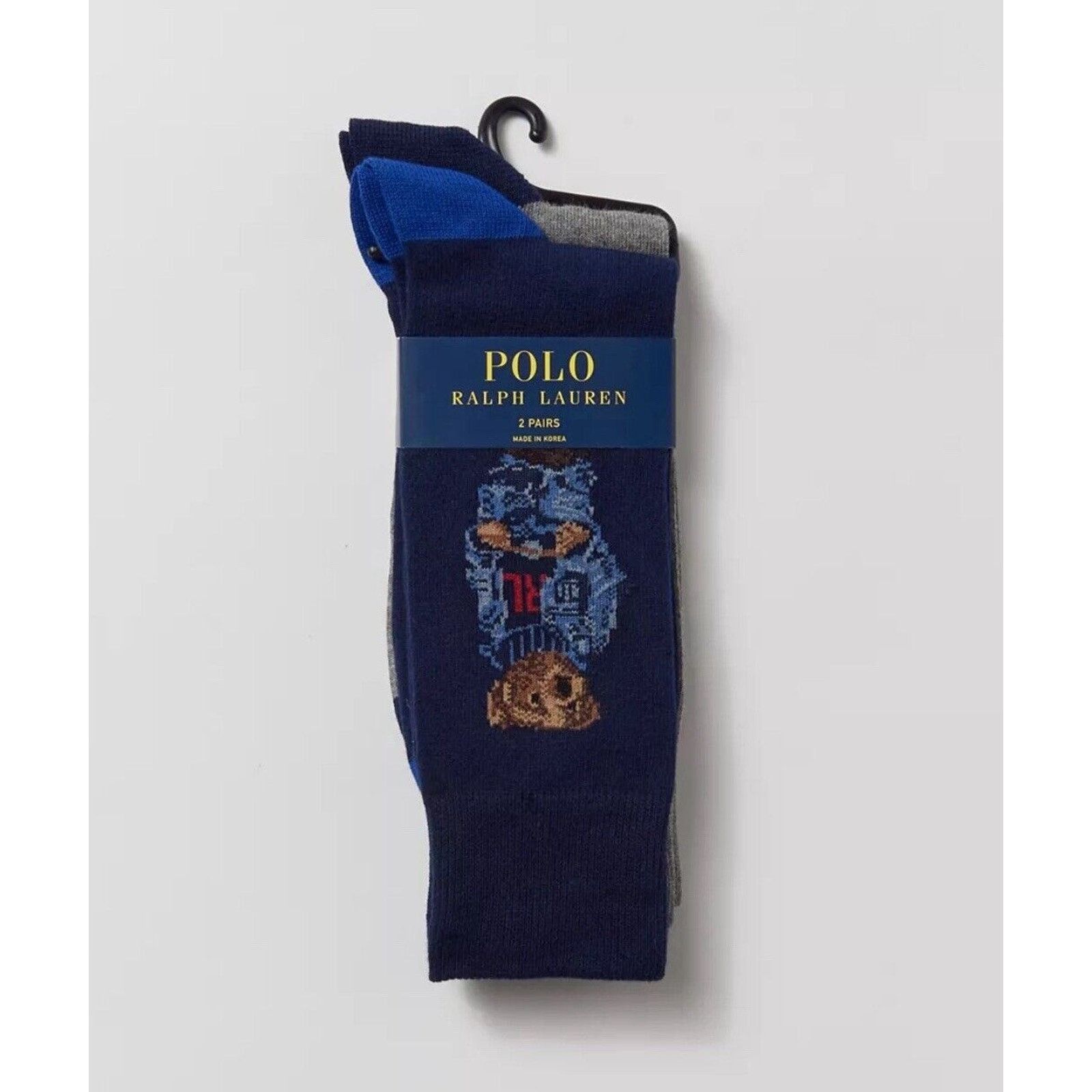 Polo Ralph Lauren Polo Ralph Lauren American Bear Crew Socks 2-Pack Flag Size ONE SIZE - 3 Thumbnail