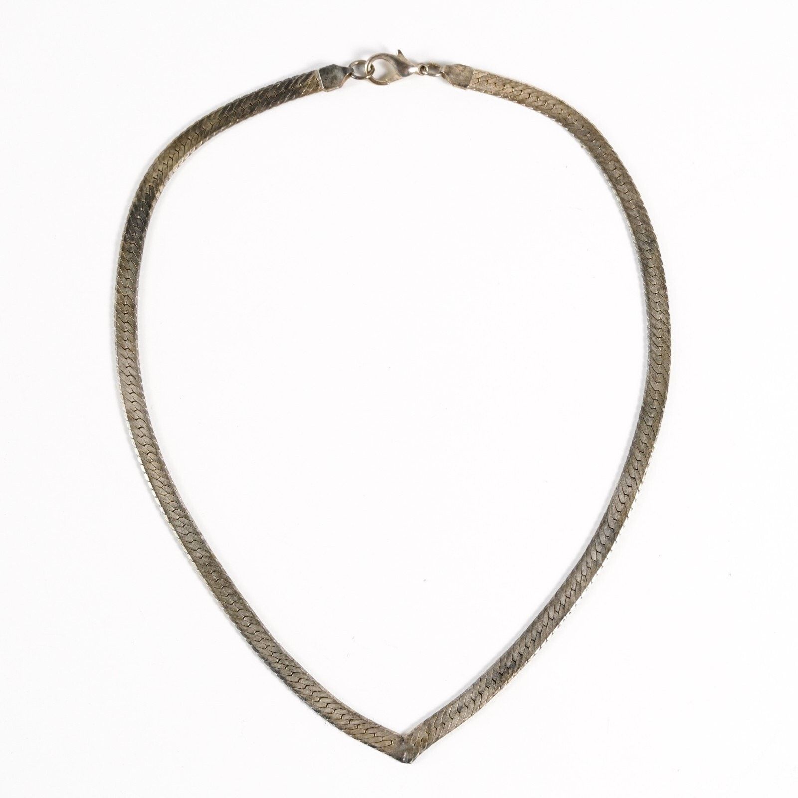 Other Vintage 925 Sterling Silver Flat Herringbone Chain Necklace Size ONE SIZE - 1 Thumbnail