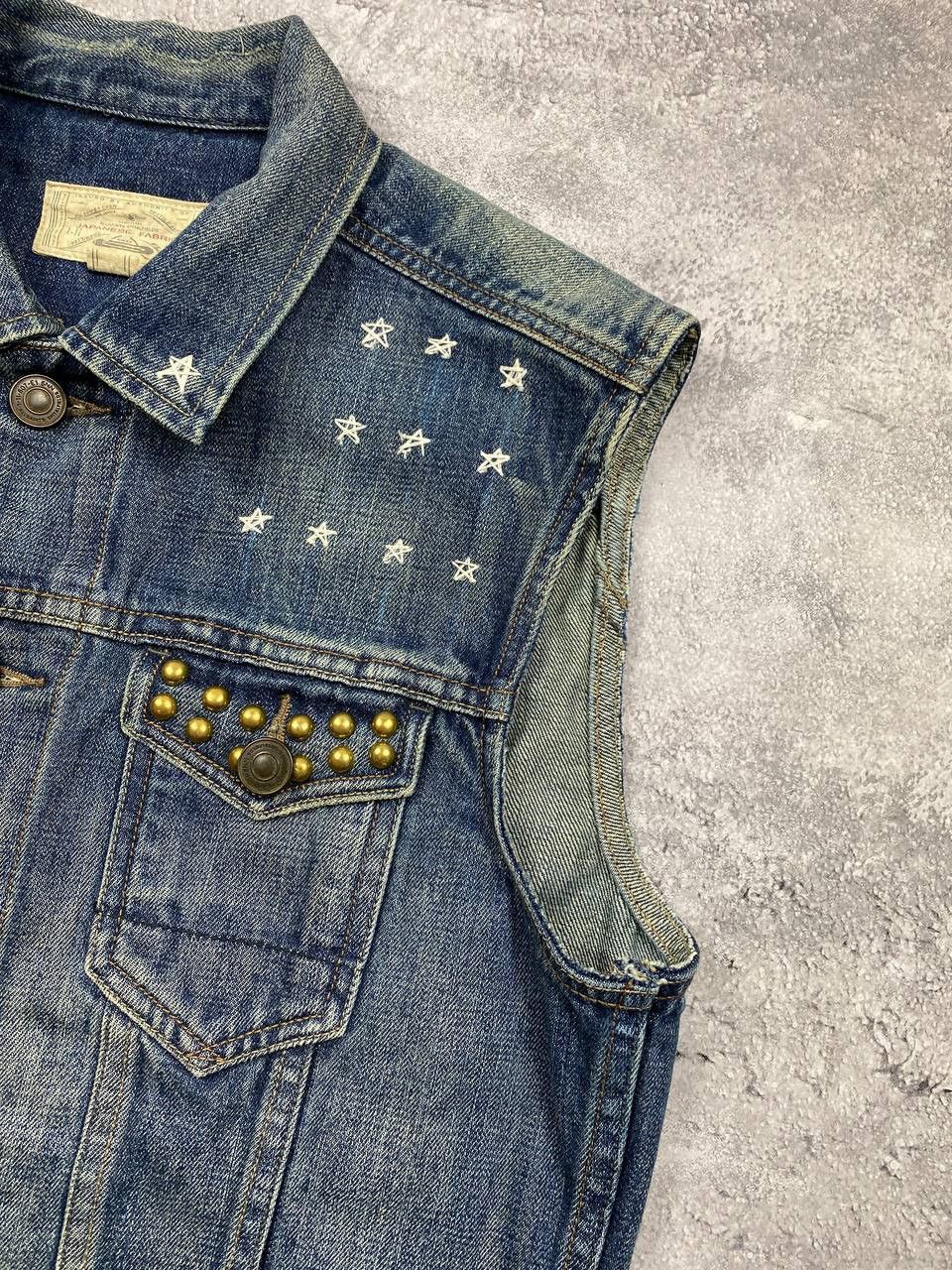 Allsaints Allsaints Selvedge Denim Vest Trucker Jacket Faded Biker Size US M / EU 48-50 / 2 - 6 Thumbnail