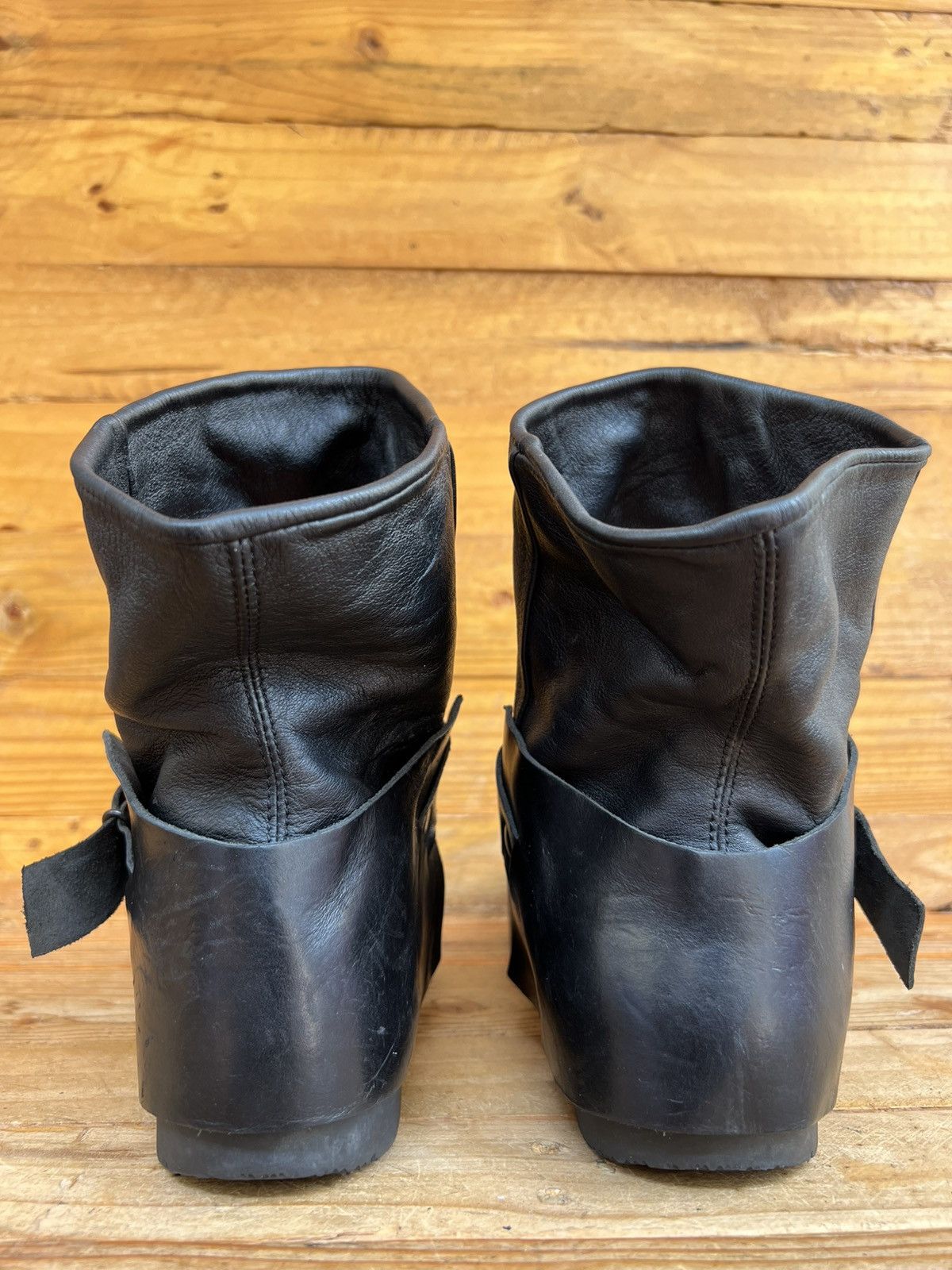 Trippen Trippen Rectangle Men’s Black leather Buckle Boots Size US 10 / IT 40 - 8 Thumbnail