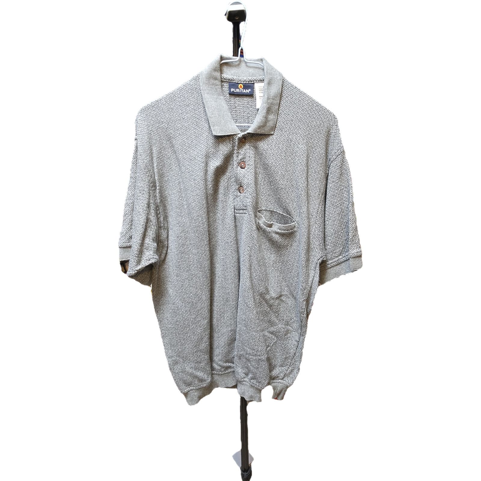 Puritan Puritan M gray collared shirt Size US M / EU 48-50 / 2 - 9 Thumbnail