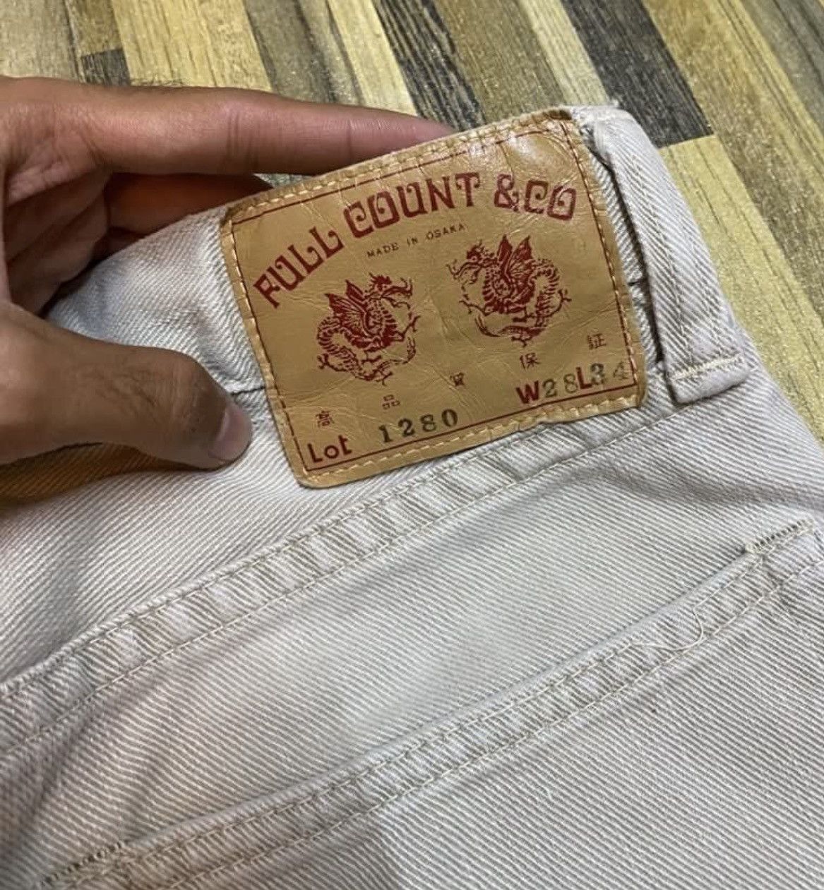 Full Count & Co. Fire vintage Full Count lot 1280 Regular Straight distressed Size US 29 - 3 Thumbnail