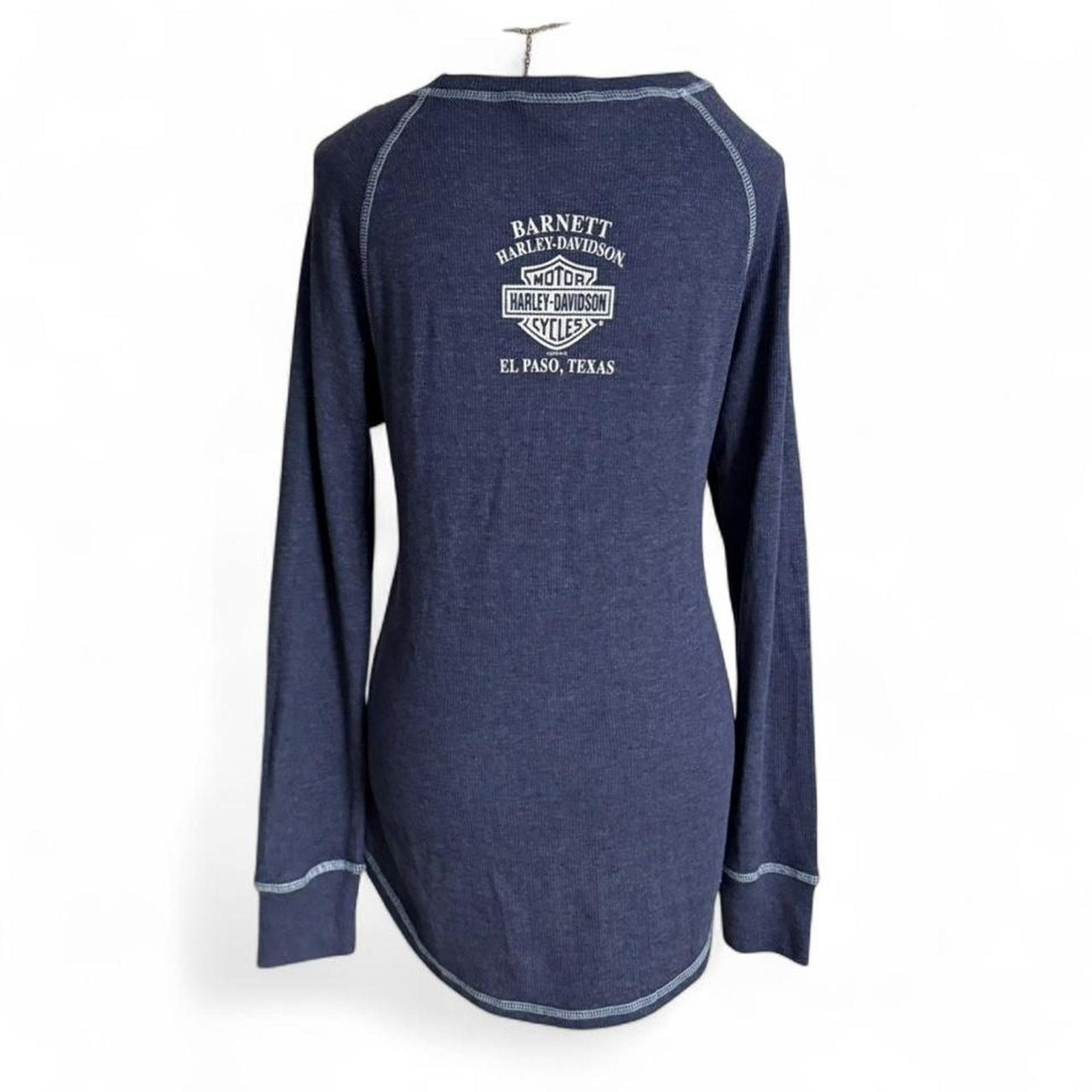 Harley Davidson Harley Davidson navy long sleeve shirt Size L Size L / US 10 / IT 46 - 2 Thumbnail