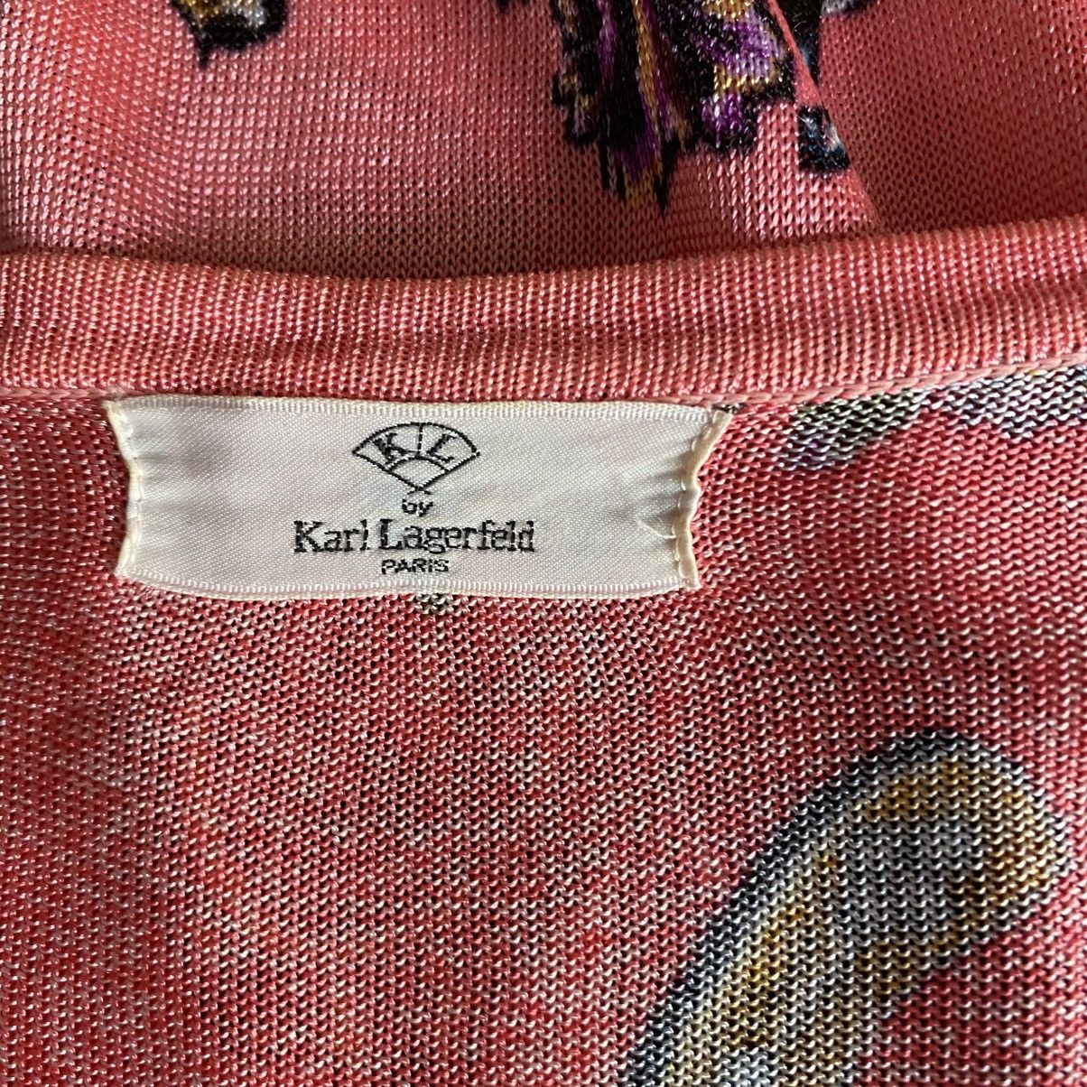Karl Lagerfeld Karl Lagerfeld Pink Graphic Print Long Sleeve Top Size S / US 4 / IT 40 - 8 Thumbnail