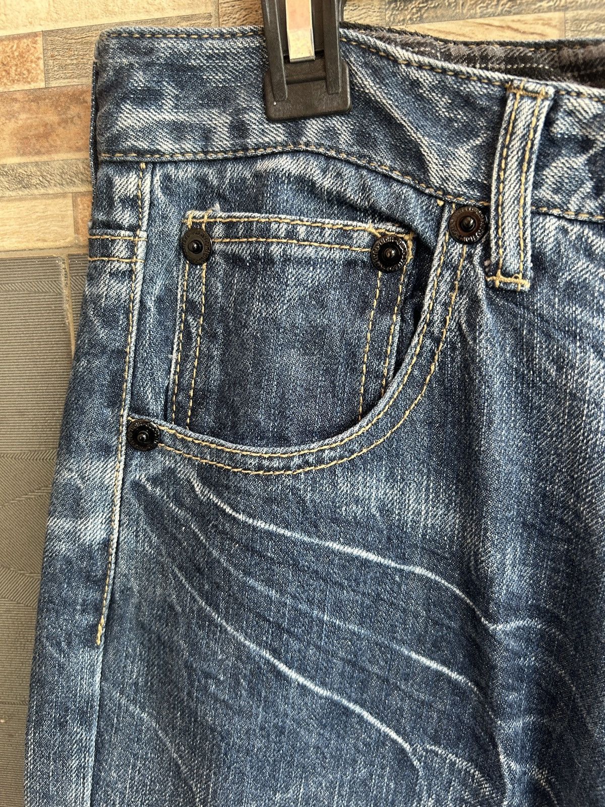 If Six Was Nine Vintage Gang Buster Spellout Distressed Pant Size US 29 - 5 Thumbnail